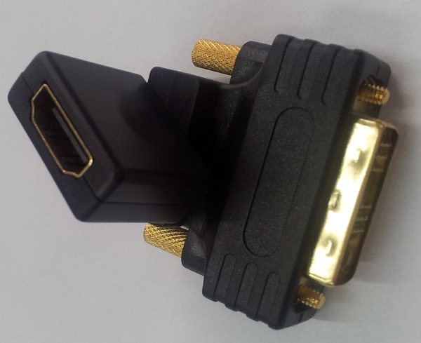 Переходник HDMI мама - DVI папа поворотный